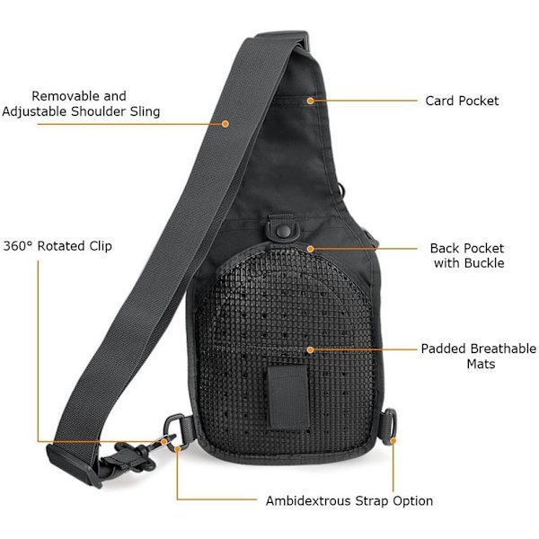 Axelväska Taktisk Militär Ryggsäck Ryggsäck Bröstväska Messenger Ryggsäck Digitalkamera Herr Vandring Bergsklättring Promenad
