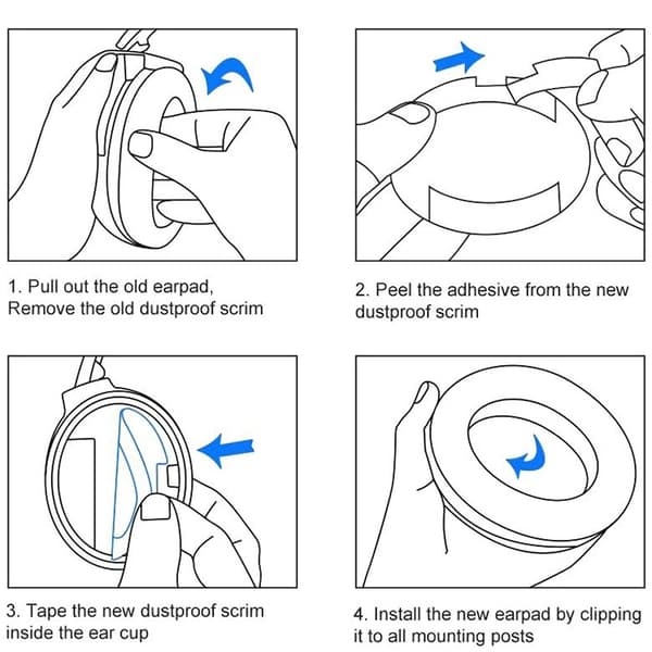 Öronkuddar kompatibla med Bose QuietComfort - QC35/QC25/QC15/AE Black 2-pack