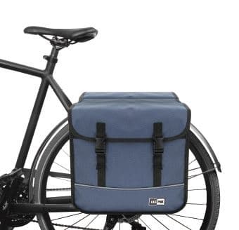 Sykkelveske dobbel 35 liter kanvas blå