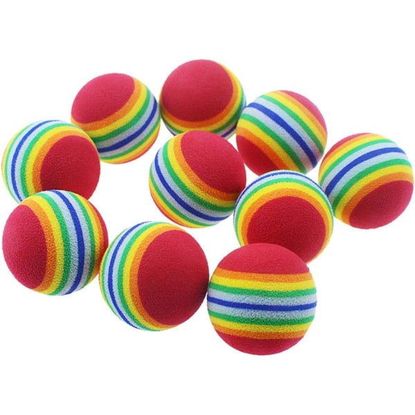 12 st skumbollar för katter, färgglada regnbågsbollar kattleksak svampboll kattleksak boll, mjuk husdjursboll leksak katt valp katt inomhusaktivitet lekträning