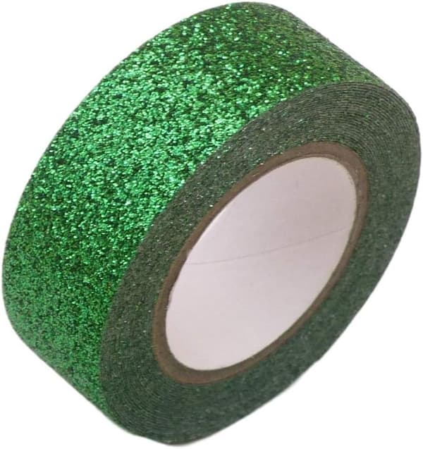 Glitter Washi Tejp, 3 Rullar 15mm Dekorativ Tejp, Självhäftande Glitterdekor, Material för DIY