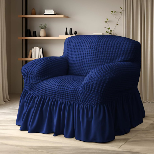 Elastiskt sofföverdrag halkfritt sofföverdrag elastiskt sofföverdrag Blue 140CM
