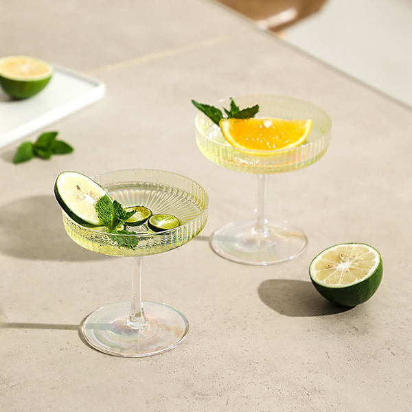 Margarita-glas, handblåst cocktailglas för hemmet och värdskapsfester