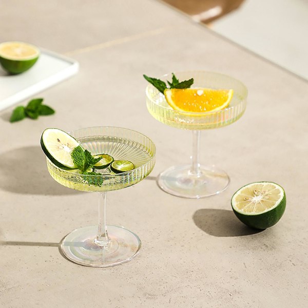 Margarita glasögon, handblåst cocktailglas för hem & värdfester