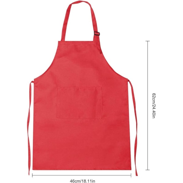 Barneforkle og kokkehattesett, justerbart barneforkle med 2 lommer for gutter og jenter, for matlaging, baking, maling (7-13 år)