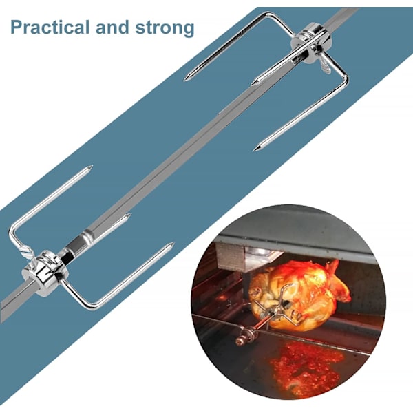 2X Rotisserie Spindle Rotisserie Diameter 10mm med låsskruv med rött skyddande lock