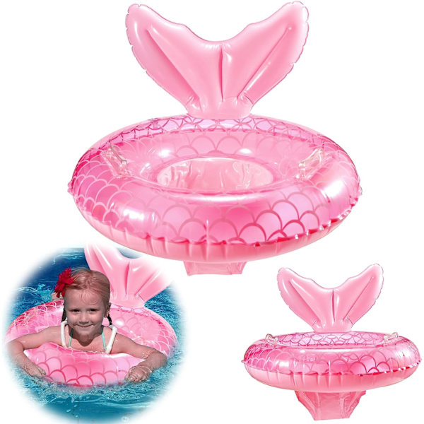 Uppblåsbar Baby Badring Barn Midjeflotte Ring med Flotte Sits Spädbarnsträning Barn Simma Midjeflotte Ring