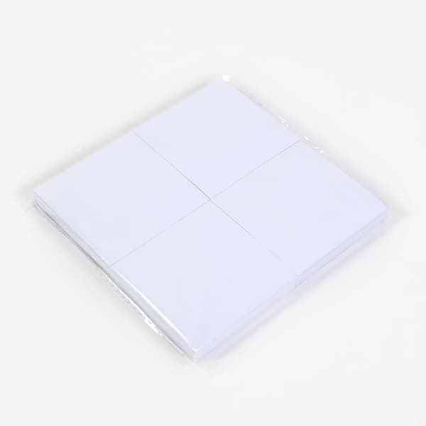 Hvide (firkantede) sticky notes 76 x 76 mm (3\" x 3\") | 400 ark | 4 selvklæbende noteblokke, 100 ark pr. blok | Rent, minimalistisk design