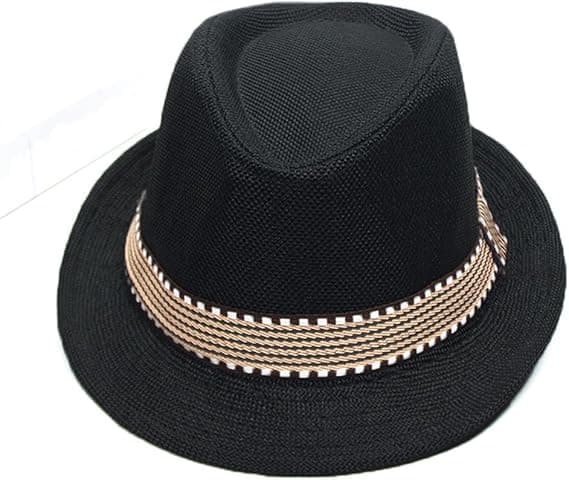 Drenge fedora jazz hat bomuld fotografering, solhat