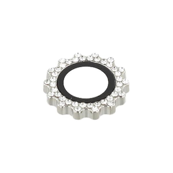Kameraskydd för iPhone 16 Pro/16 Pro Max, kugghjulsform, strassdekor, härdat glas