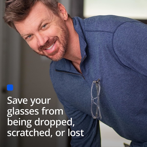 Magnetiska glasögonhållare, namnbricka, märkeshållare, solglasögonhållare, ID-brickahållare, Made In USA, 3-pack (svart)