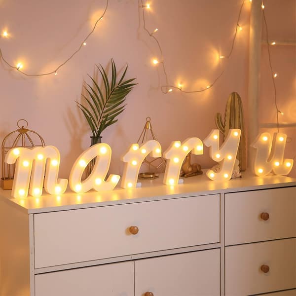 Led Marquee Nummer 1 Bokstavlys - Batteridrevne Dekorative Lamper