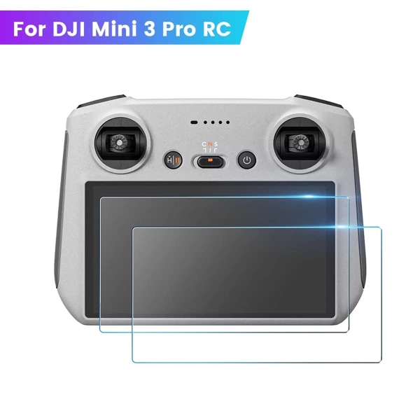 2-pack DJI Mini 3 PRO härdat glasfilm för DJI RC fjärrkontrollskärmskyddsfilm
