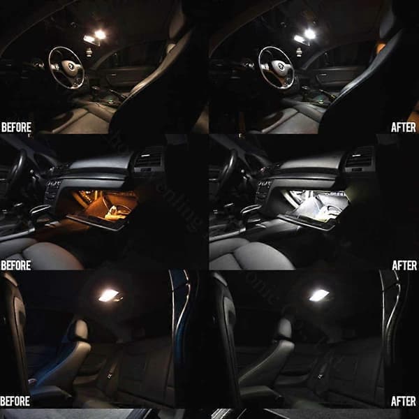 10 stk. hvide 31 mm festlige LED-bilpærer 2835SMD