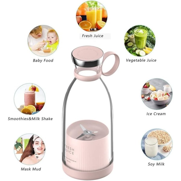 Bærbar Blender Smoothie Maker, Mini Blender