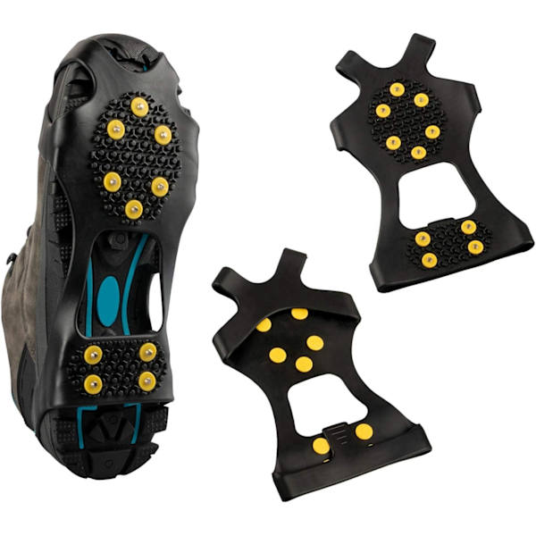 Liukumattomat joustavat lumijääpidikkeet 10 piikkiä piikit nastat crampons kumiset nastat, koko L