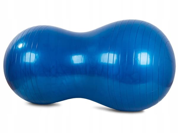 Træningsbold / Pilatesbold med pumpe - Peanut blue