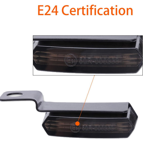 Mini LED motorsykkel blinklys aluminium styre gult lys indikator vanntett sekvens pære universal 12V sertifisert