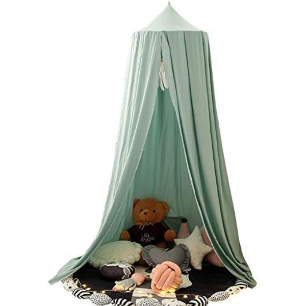 Barneromsengspredning Soverom Dome Baby Barnerom Dekorasjoner Barnerom Leserom Sengdekorasjoner 270cm (Grønn)