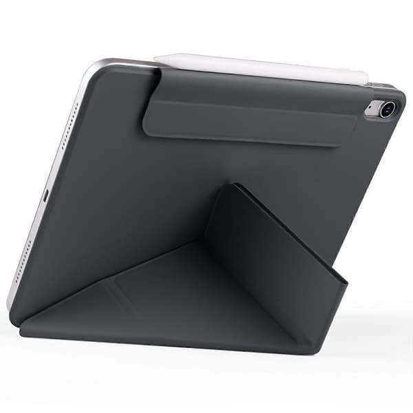 Etui til iPad mini (2024)/(2021) PC+PU Læder Origami Stand Magnetisk Tablet Cover - Sort