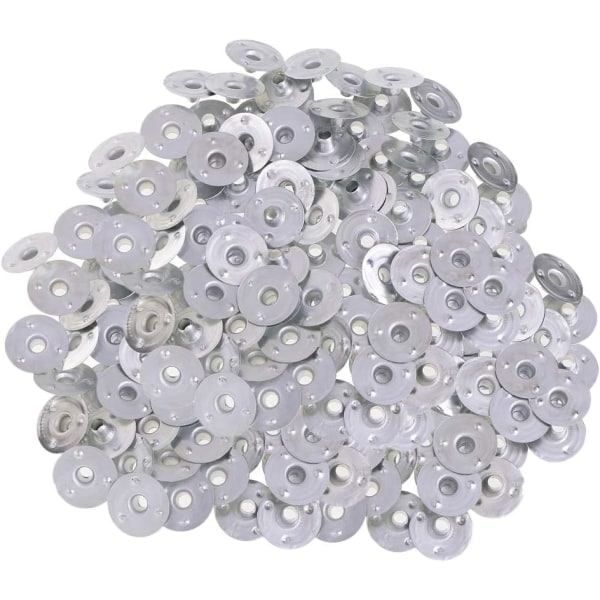 100 st silver metalliska teljus vekehållare vekar flik bas ljustillverkningstillbehör 20*7mm