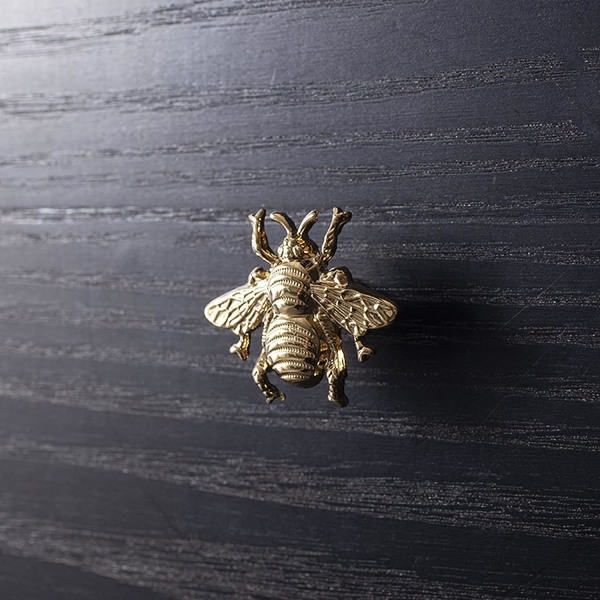 Kraftfulla lådknoppar Skåphandtag Dörrknoppar Skåpsknoppar med skruvar (4st-Honeybee)