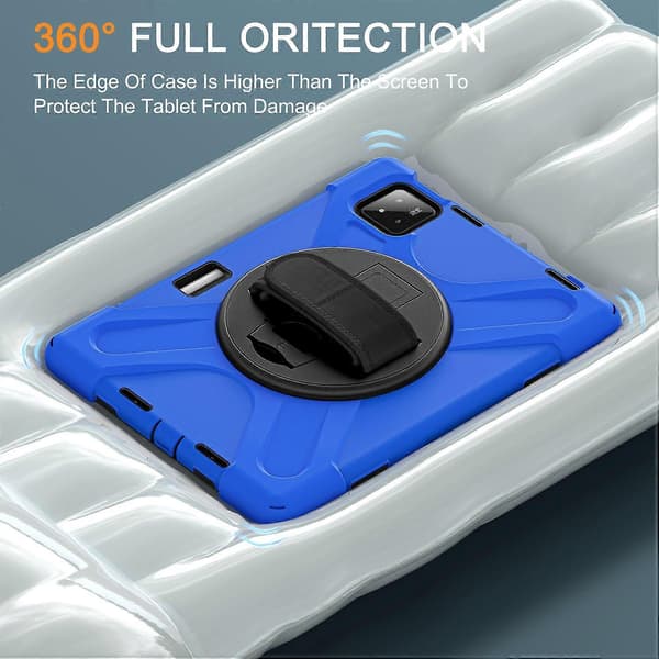 Til Xiaomi Pad 7 Etui TPU+PC+Silikone Støtteben Anti Drop Tablet Cover - Blå