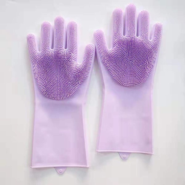 Disktvätt rengöring silikon golv silikon handskar kök rengöring verktyg husdjur rengöring silikon silikon 120g grön grå rosa Lila blå