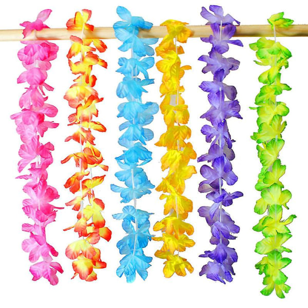 36 st/ set Tropical Hawaiian Flower Garland Party Halsband Girlander Leis Supplies Dekoration