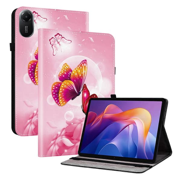 Läderfodral för Xiaomi Redmi Pad 2 Mönstertryckt Ställ Tablet Skydd med Kortfack