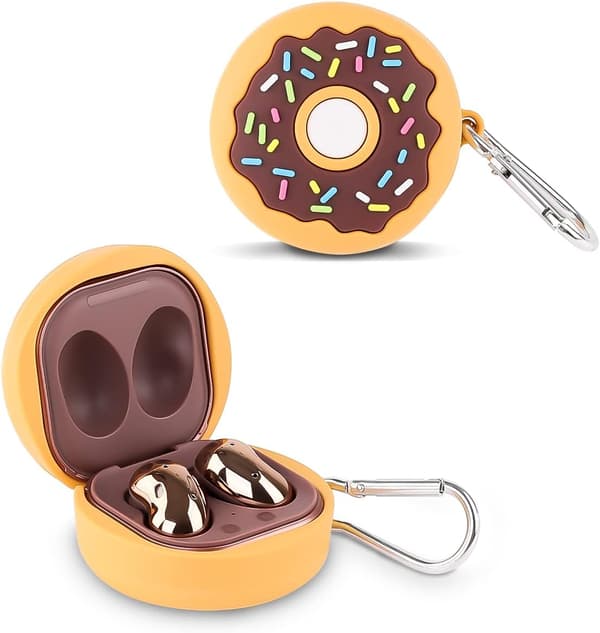 Silikone-øretelefonetui designet til Samsung Galaxy Buds2 Pro (2022), Galaxy Buds 2 (2021), Galaxy Buds Pro (2021), Galaxy Buds Live (2020) (Donuts) Donuts