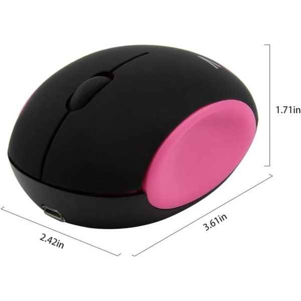 2,4 GHz Trådlös mus Söt Kompakt Mute Mouse Bärbar Mini Uppladdningsbar Optisk Mus Tecknad datormus 3 knappar Trådlös mus