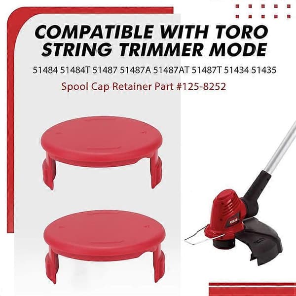 8 stk. Spolehette Kompatibel for Toro gressklipper erstatning ABS spoledeksel, 125-8252