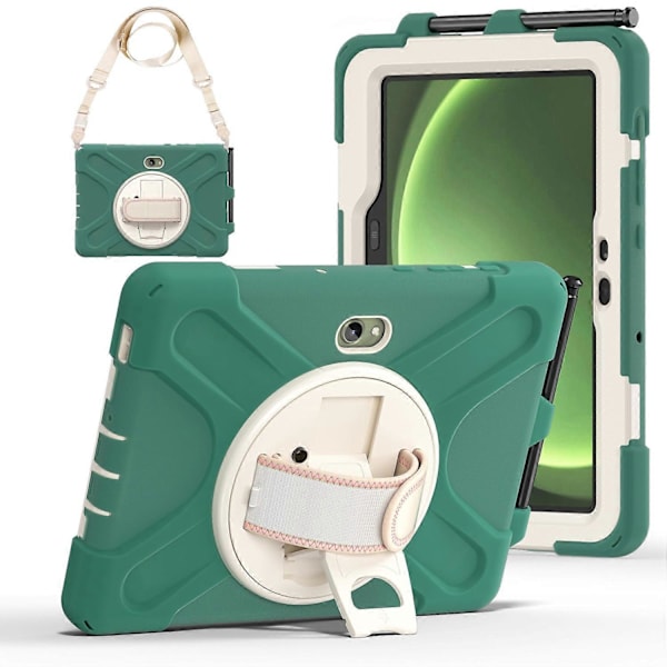 För Samsung Galaxy Tab Active5 Pro Ställfodral TPU PC Silikon Tablet Skydd med Axelrem