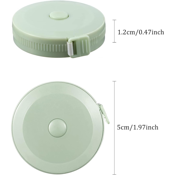 Måttband 3 st 200 cm / 79 tum Syband Måttband Retractable Skräddare Måttband för att mäta längd, bröst, midja