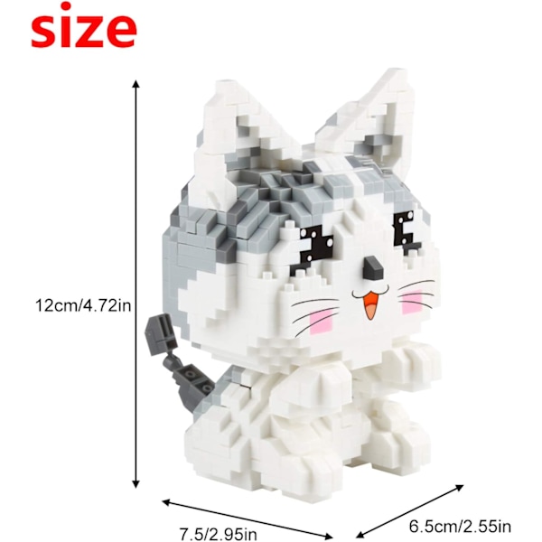 Mikro Byggeklodser Mini Kæledyrs Byggelegetøj Klodser til børn Cat Model 2284