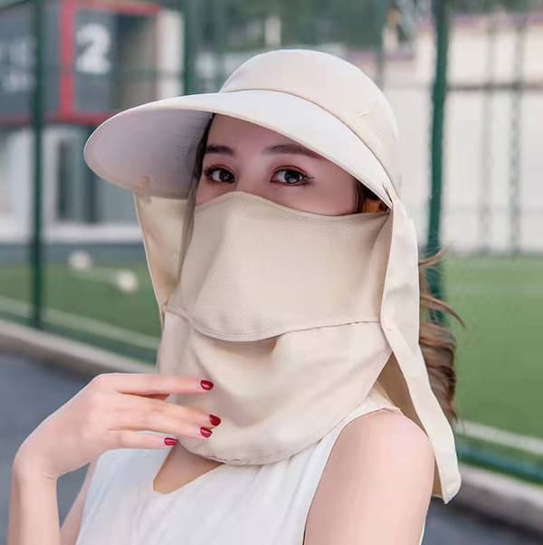 Bredbremmet Solhatt - Multifunksjonell Beskyttelse Fiskehatt Beige