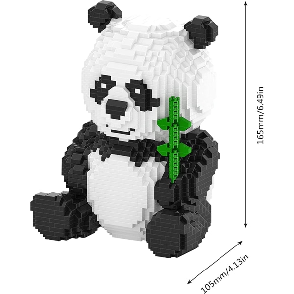 Mikro-rakennuspalikat Mini Lemmikki Rakennuslelutiilet lapsille Panda model 2840