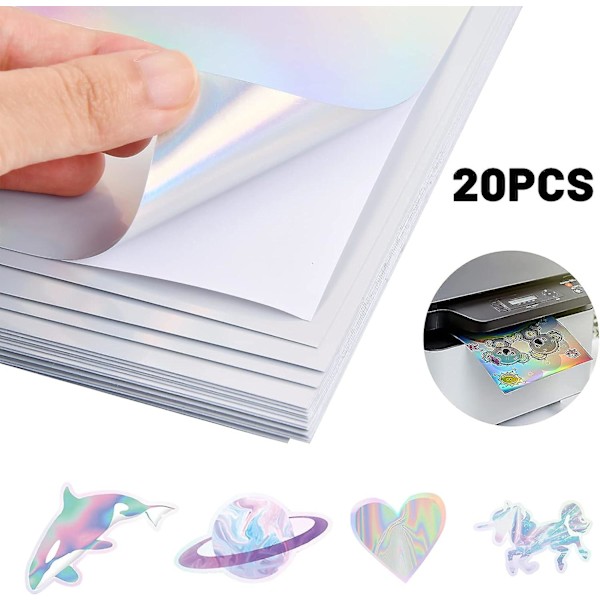 Holografinen tarrapaperi A4 - Vedenkestävä tulostettava tarrapaperi