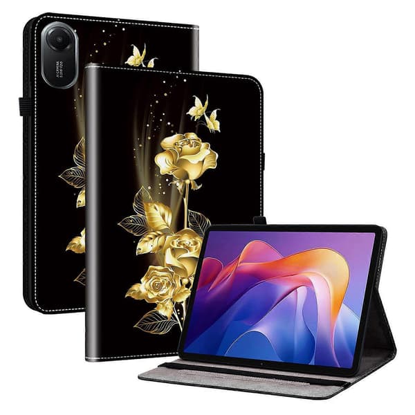 Läderfodral för Xiaomi Redmi Pad 2 Mönstertryckt Ställ Tablet Skydd med Kortfack