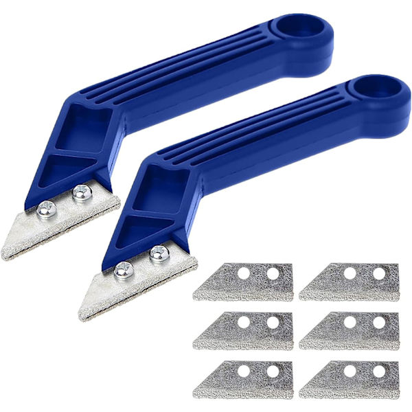 Set med 2 mässingskrapor, volframkarbidskrapor, skrapor för kakel och väggplattor, färgskrapa, skrapa för glaskeramikplattor