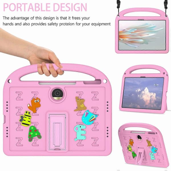 Stödfodral för Honor Pad 9 EVA+PC Tablet Skyddsfodral med Axelrem - Rosa