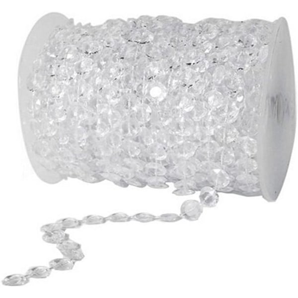 99 fot klarkristall akrylliknande pärlor inlindade av The Roll - Bröllopsdekorationer, festdekor, gör det själv