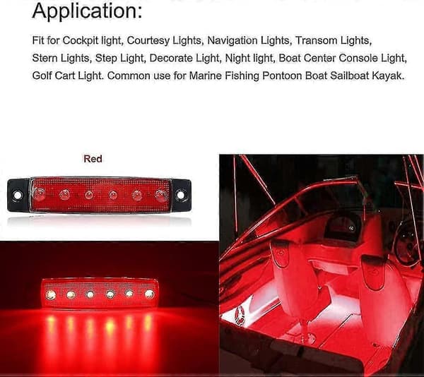 10 stk. marine skipslys, praktiske LED-interiørlys for skipsdekk, dekorative lys