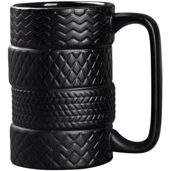 Dæk krus hjulkrus kaffe te drikkevarer keramik dæk krus sjov gave sort