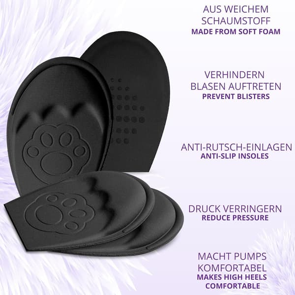 2 par extra stora skoballsplattor – passar alla skor 40-46cm