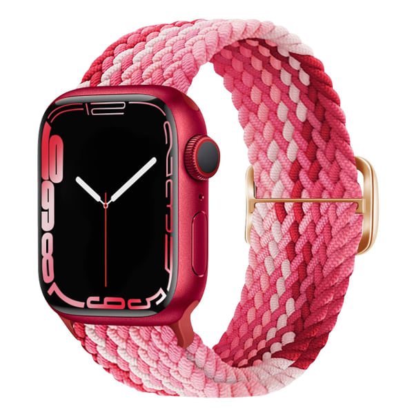 Rem för Apple Watch 49 mm / 45 mm / 44 mm / 42 mm vävd nylon rosa