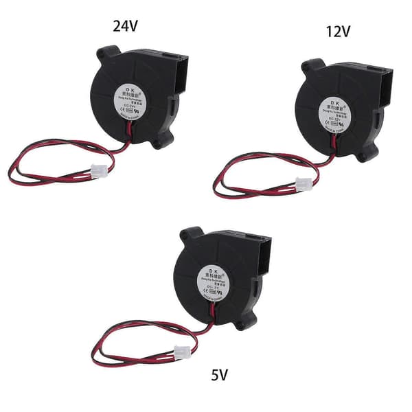 5/12/24v 2-pin 5015 Olieleje Køleventilator 4300r Børsteløs Til 3D Printer