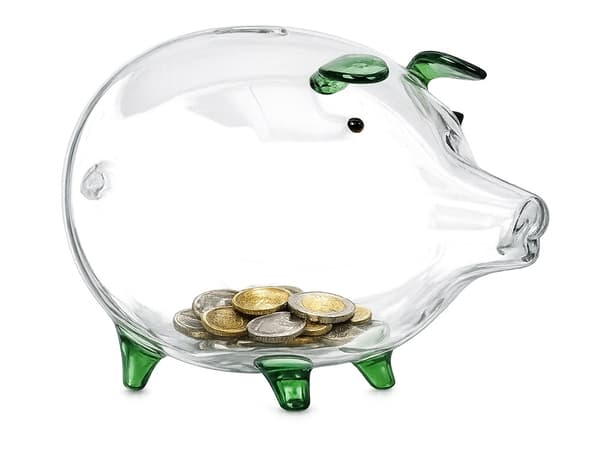 Stor sparegris i glass green