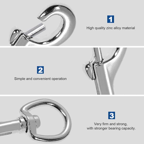 Svängbara karbinhakar, kraftig hundkoppelskrok 360° svängbara leder Trigger Clips Kraftiga Trigger Clips (3 st)